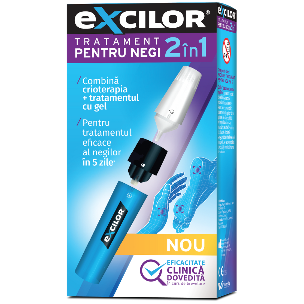 Excilor 2 in 1 tratament pentru negi, 3,3ml, Magna Pharm