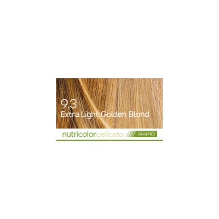 Vopsea permanenta pentru par Nutricolor Delicato Rapid, 9.3 Extra Light Golden Blond, 135 ml, Biokap 681812