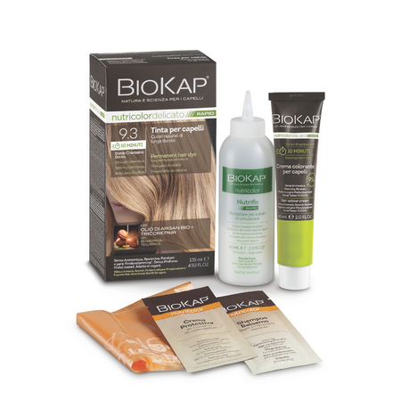 Vopsea permanenta pentru par Nutricolor Delicato Rapid, 9.3 Extra Light Golden Blond, 135 ml, Biokap 681811