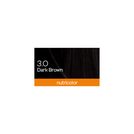Vopsea permanenta pentru par Nutricolor, 3.0 castaniu inchis, 140 ml, Biokap 682057