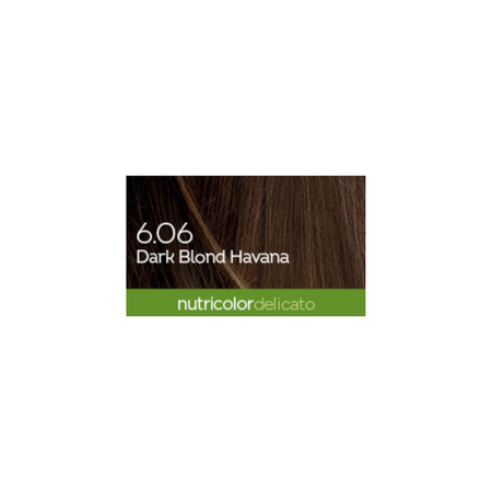Vopsea permanenta pentru par 6.06 Dark Blond Havana, 140 ml Nutricolor Delicato, Biokap 681898