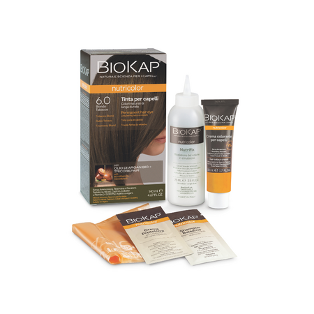 Vopsea permanenta pentru par Nutricolor, 6.0 Blond Tabac, 140 ml, Biokap 681952
