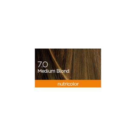 Vopsea permanenta pentru par Nutricolor, 7.0 Blond Mediu, 140 ml, Biokap 682018