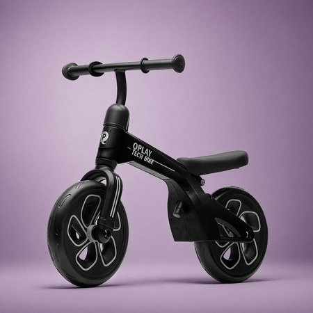 Bicicleta Balance Bike Tech, Negru, Qplay 776096
