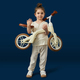 Bicicleta Balance Bike Tech Air, Alb, Qplay 500472