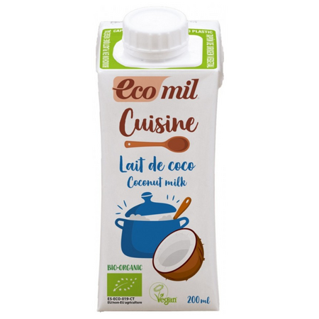 Crema Bio de cocos pentru gatit, 200 ml, Ecomil