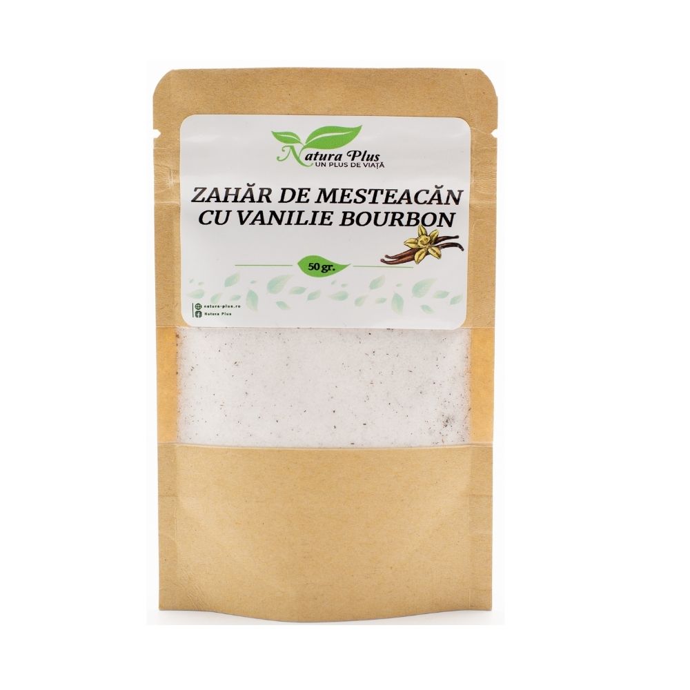 Zahar de Mesteacan cu Vanilie Bourbon, 50 g, Natura Plus