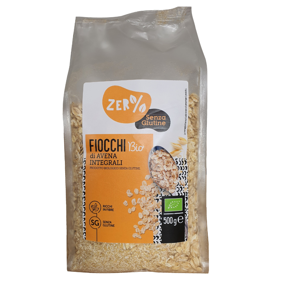 Fulgi Bio fara gluten din ovaz integral, 500 g, Fior di Loto