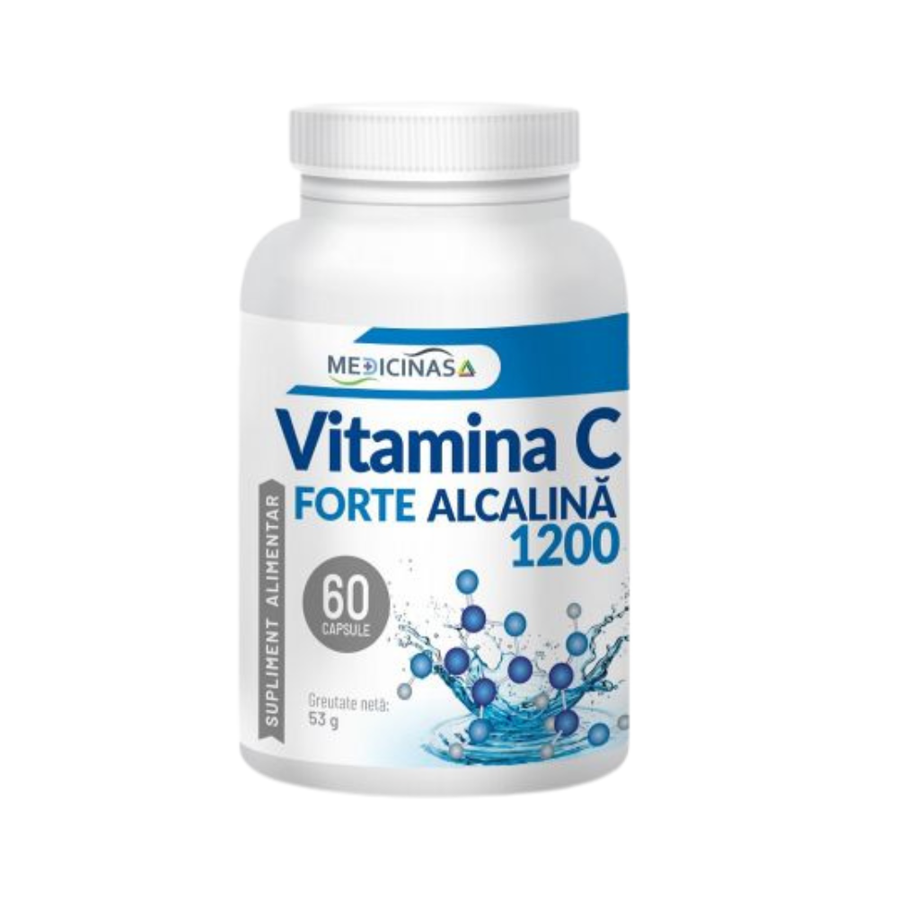Vitamina C Forte Alcalina, 1200 mg, 60 capsule, Medicinas