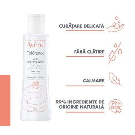 Lotiune de curatare si demachiere Tolerance, 200 ml, Avene 508611