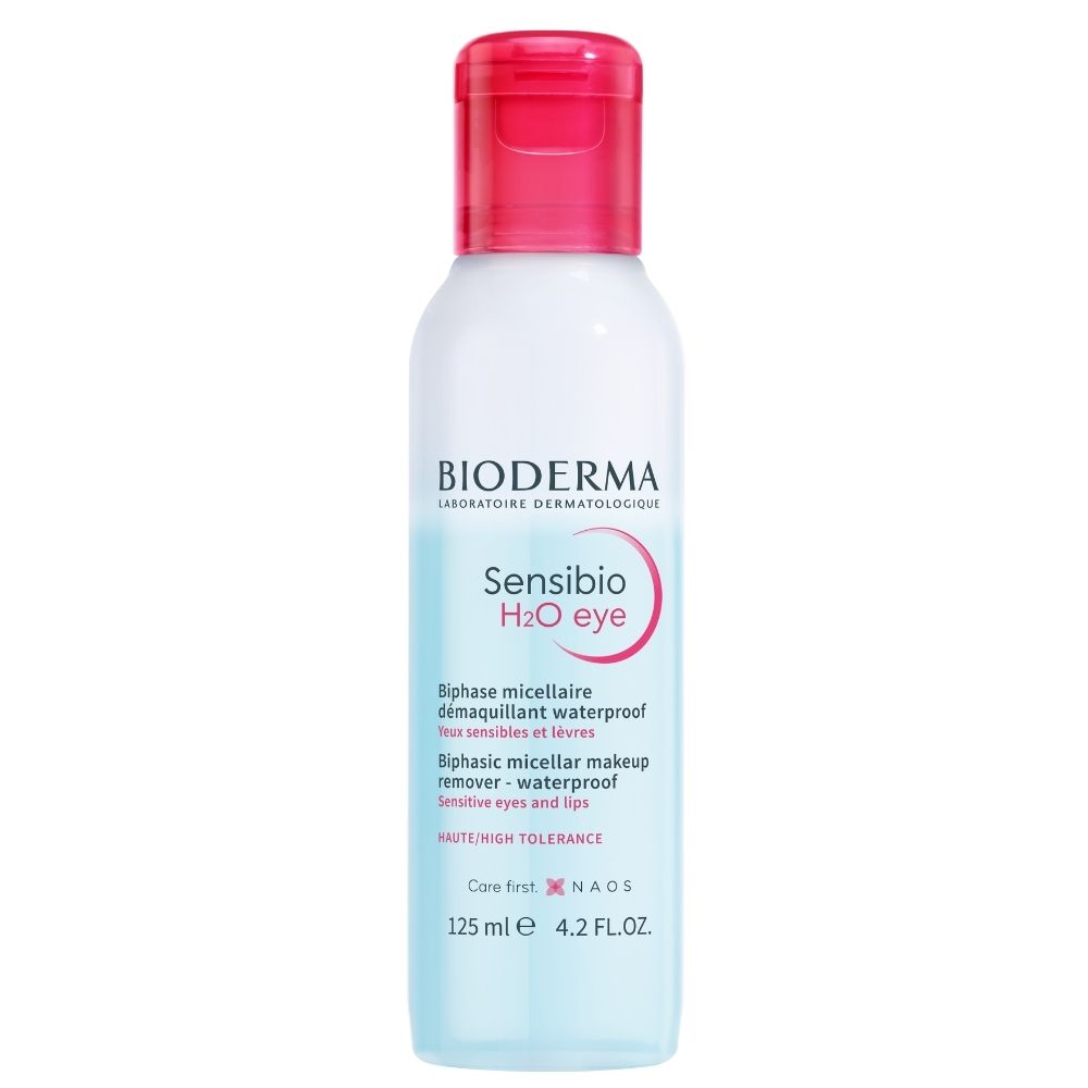 Apa micelara bifazica pentru ochi si buze H2O Sensibio, 125 ml, Bioderma