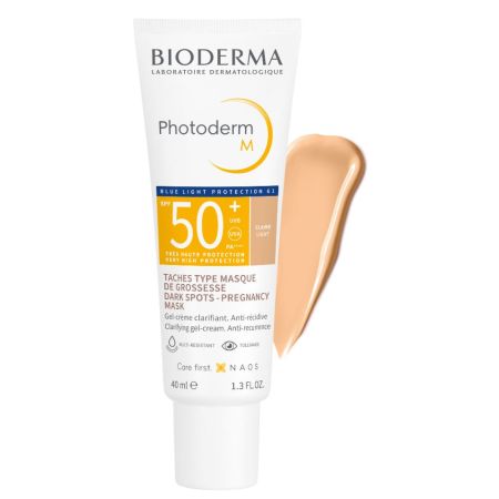 Gel crema colorant cu SPF 50+ Photoderm M, 40 ml, Claire Light, Bioderma 625412