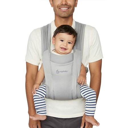 Marsupiu ergonomic Embrace Soft Air Mesh, Grey, Ergobaby 500917