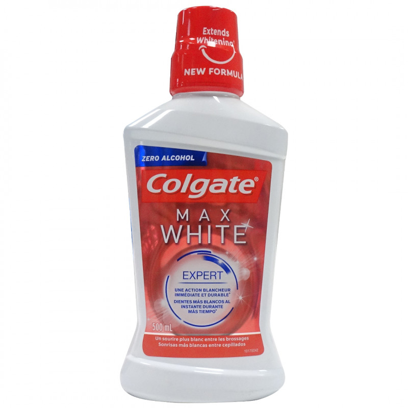 Apa de gura fara alcool Max White Expert, 500 ml, Colgate