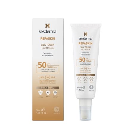 Crema pentru protectie solara cu SPF 50 Repaskin Facial Silk Touch, 50 ml, Sesderma