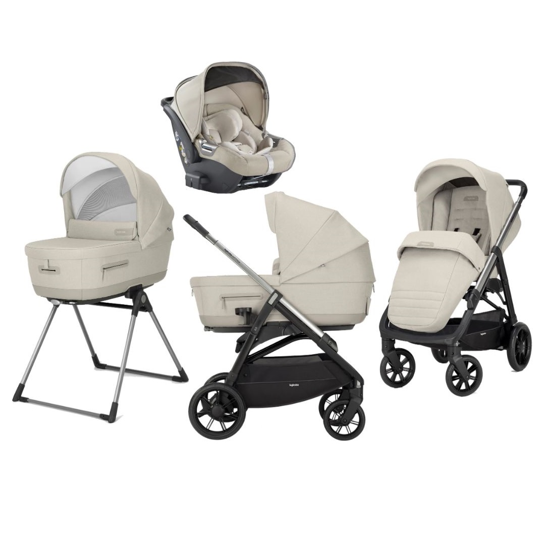 Carucior sistem 3 in 1 pentru copii Aptica Quattro, Cashmere Beige, Inglesina