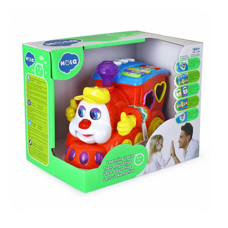 Trenulet educativ cu forme sunete si lumini, +18 luni, Hola 645237