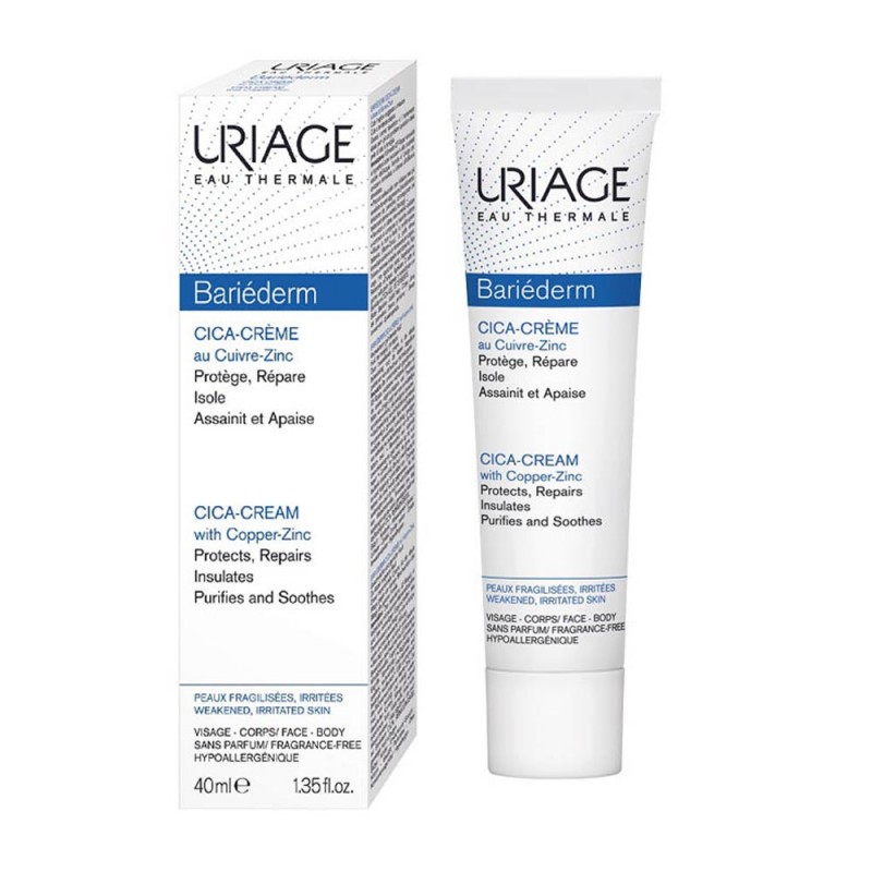 Crema reparatoare Bariederm Cica, 40 ml, Uriage