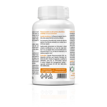 L-glutamina pulbere, 120 g, Zenyth 772416
