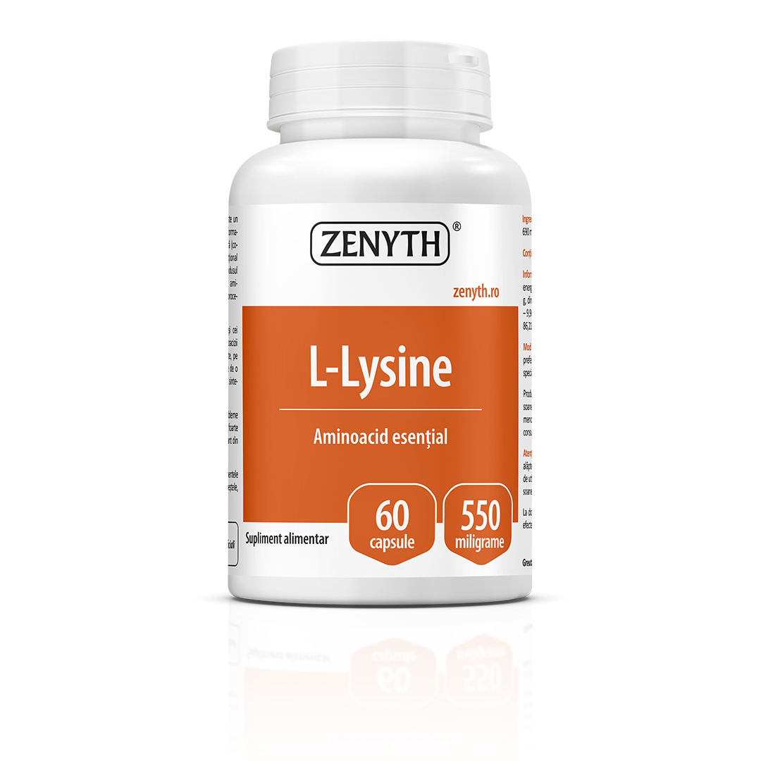 L-Lysine 550 mg, 60 capsule, Zenyth