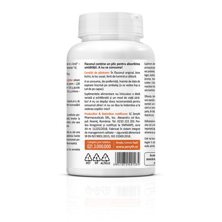 L-Lysine 550 mg, 60 capsule, Zenyth 772406