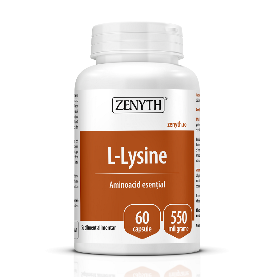 L-Lysine 550 mg, 60 capsule, Zenyth