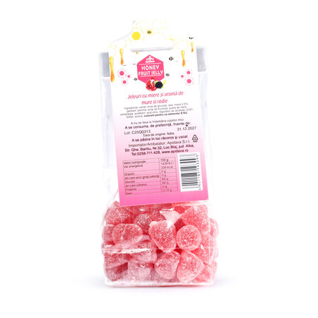Jeleuri cu miere si aroma de mure si rodie, 100 g, Apidava 761259