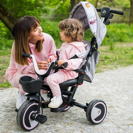Tricicleta pliabila 5 in 1 pentru copii Invidia, Black, Momi 501361