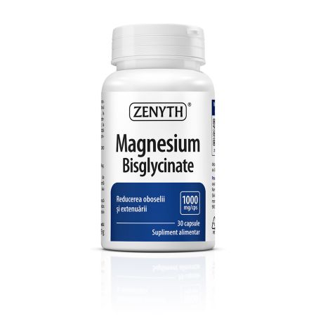 Magneziu Bisglicinat, 1000 mg, 30 capsule, Zenyth