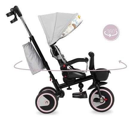 Tricicleta pliabila 5 in 1 pentru copii Invidia, Love, 9 luni-5 ani, Momi 501390