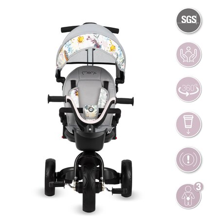 Tricicleta pliabila 5 in 1 pentru copii Invidia, Love, 9 luni-5 ani, Momi 501389
