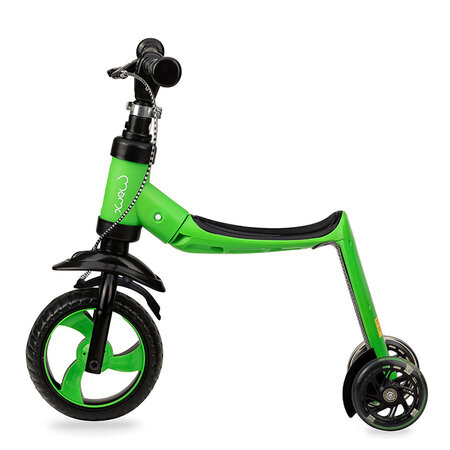 Trotineta 2 in 1 transformabila pentru copii Elios, Green, 18 luni+, MoMi 501409