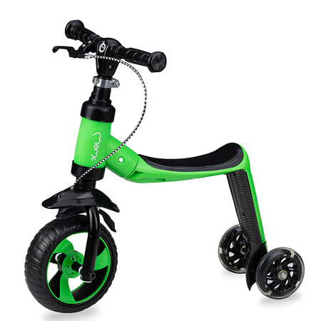 Trotineta 2 in 1 transformabila pentru copii Elios, Green, 18 luni+, MoMi 501408