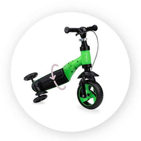Trotineta 2 in 1 transformabila pentru copii Elios, Green, 18 luni+, MoMi 501419