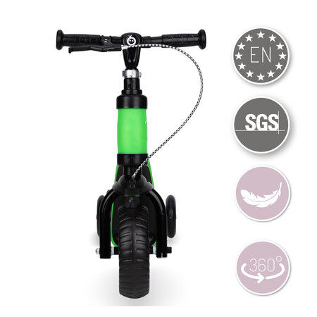 Trotineta 2 in 1 transformabila pentru copii Elios, Green, 18 luni+, MoMi 501412