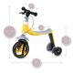 Trotineta transformabila fara pedale 2 in 1 Elios, Yellow, MoMi 501436