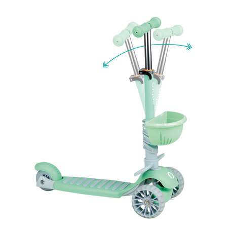 Trotineta 3 in 1 cu sezut pentru copii ILI, Green, 1-4 ani, MoMi 501478