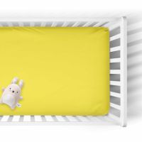 Cearceaf cu elastic din tricot, 120x60 cm, Yellow Sun, Tuxi Brands