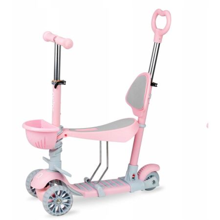 Trotineta transformabila 3 in 1 QKids ILI, Pink, MoMi 501499