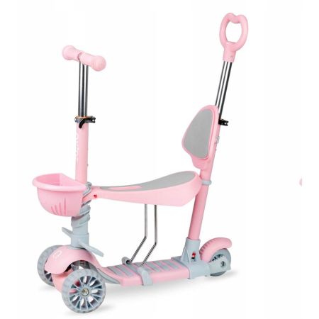 Trotineta transformabila 3 in 1 Q Kids ILI, Pink