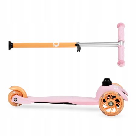 Trotineta cu 3 roti pentru copii Lumis, Orange, QKids 501553