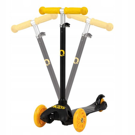 Trotineta cu 3 roti pentru copii Lumis, Yellow, QKids 501564
