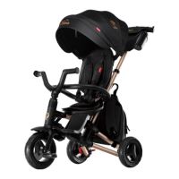 Tricicleta ultrapliabila Nova Rubber Gold Limited Edition, Negru-Gold, 10-36 luni, Qplay