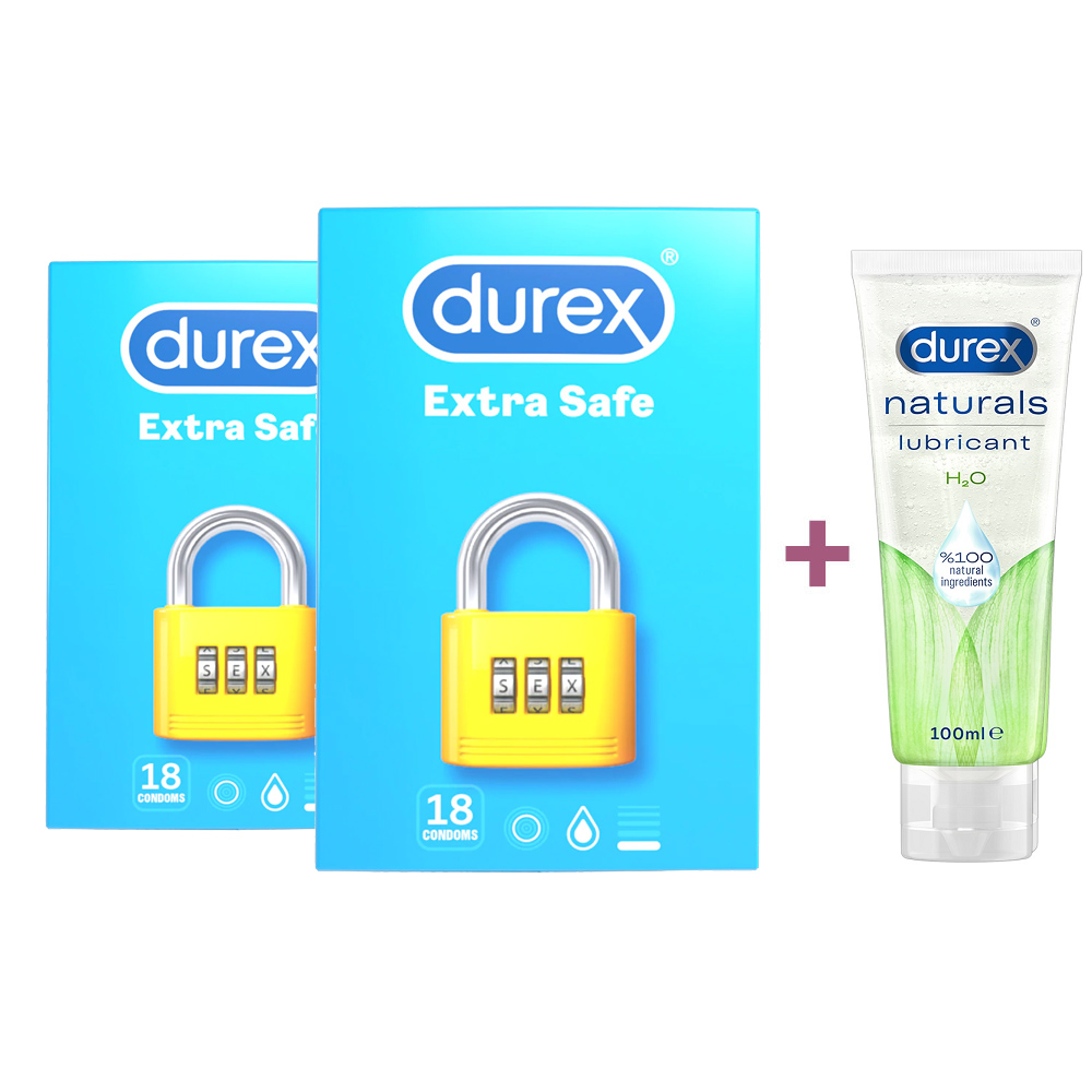 Pachet Prezervative si Lubrifiant Naturals H2O, Durex