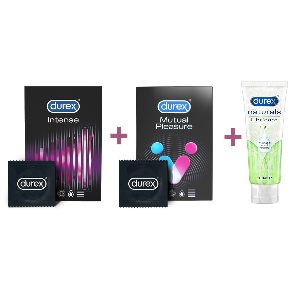 Pachet Prezervative si Lubrifiant Naturals H2O, Durex