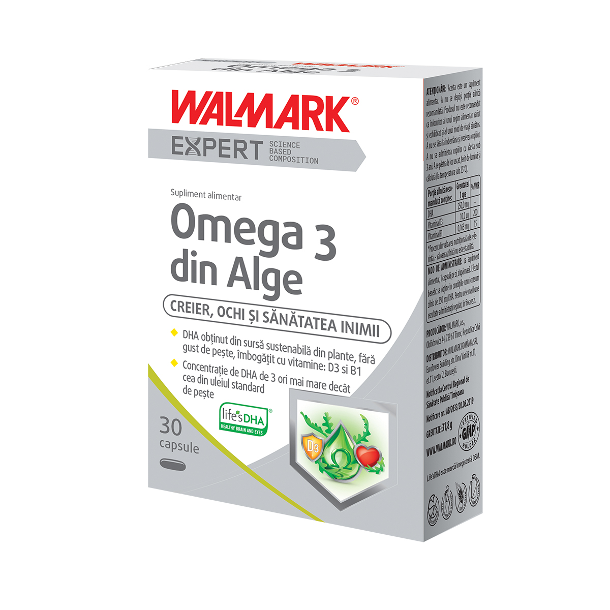 Omega 3 din Alge, 30 capsule, Walmark