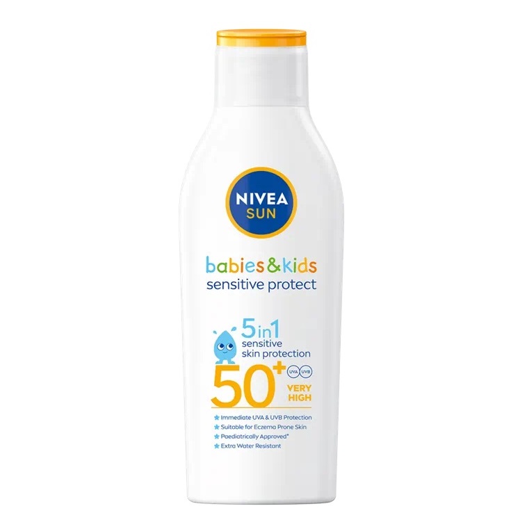 Lotiune de protectie solara pentru copii SPF 50+ Sensitive, 200 ml, Nivea