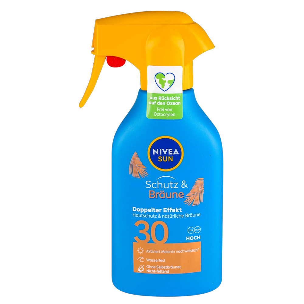 Spray cu pulverizator pentru protectie solara SPF30 Sun, Protect & Dry Touch, 270 ml, Nivea