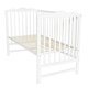 Patut din lemn masiv Laura, 120 x 60 cm, Alb, E-Kids 536013