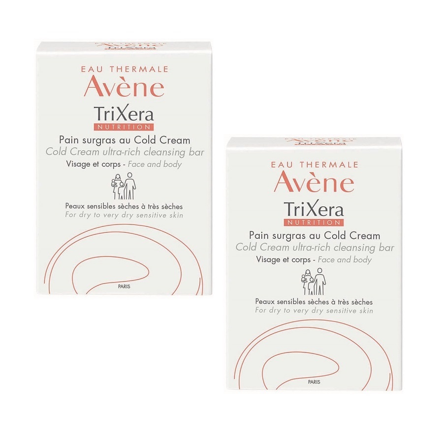 Pachet Sapun cu Cold Cream Avene Nutrition TriXera, 100 g + 100 g, Pierre Fabre (50% reducere la al doilea produs)